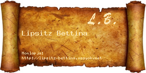 Lipsitz Bettina névjegykártya